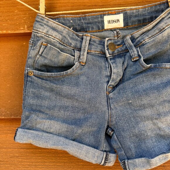 Hudson Girls Denim Cuffed Jean Shorts Size 12 Lightweight Casual Wear - Picture 6 of 9